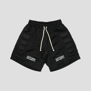 Satoshi Nakamoto Mesh Moto Shorts Black